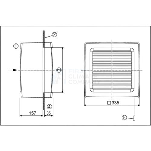 Вытяжной вентилятор Maico EVN 15, для установки в тонкие стены и окна - фото 3