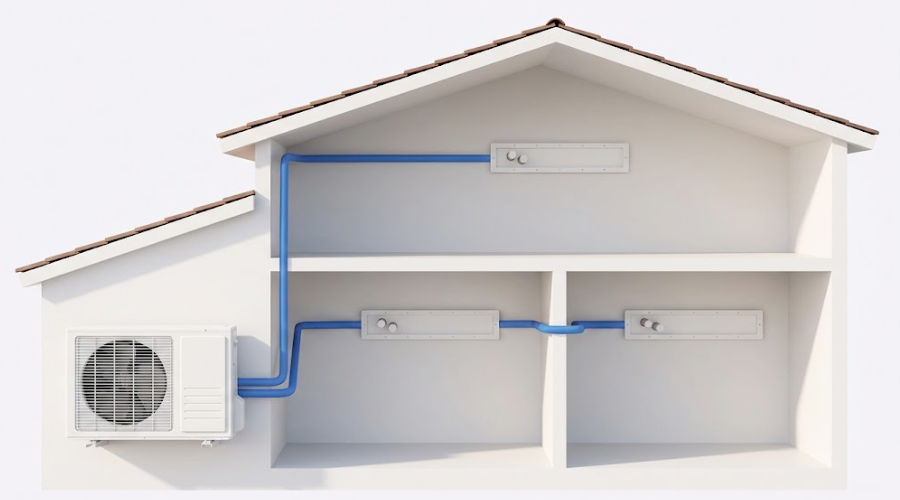 First Climate Company Перший етап монтажу мультиспліт-системи