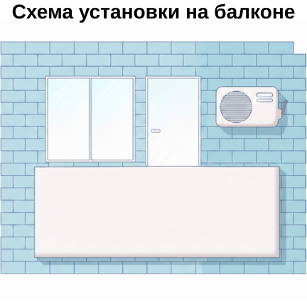 First Climate Company Схема установки на балконе