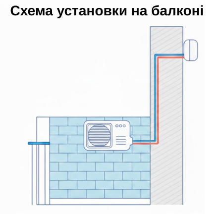 First Climate Company Схема установки на балконі