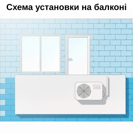 First Climate Company Схема установки на балконі